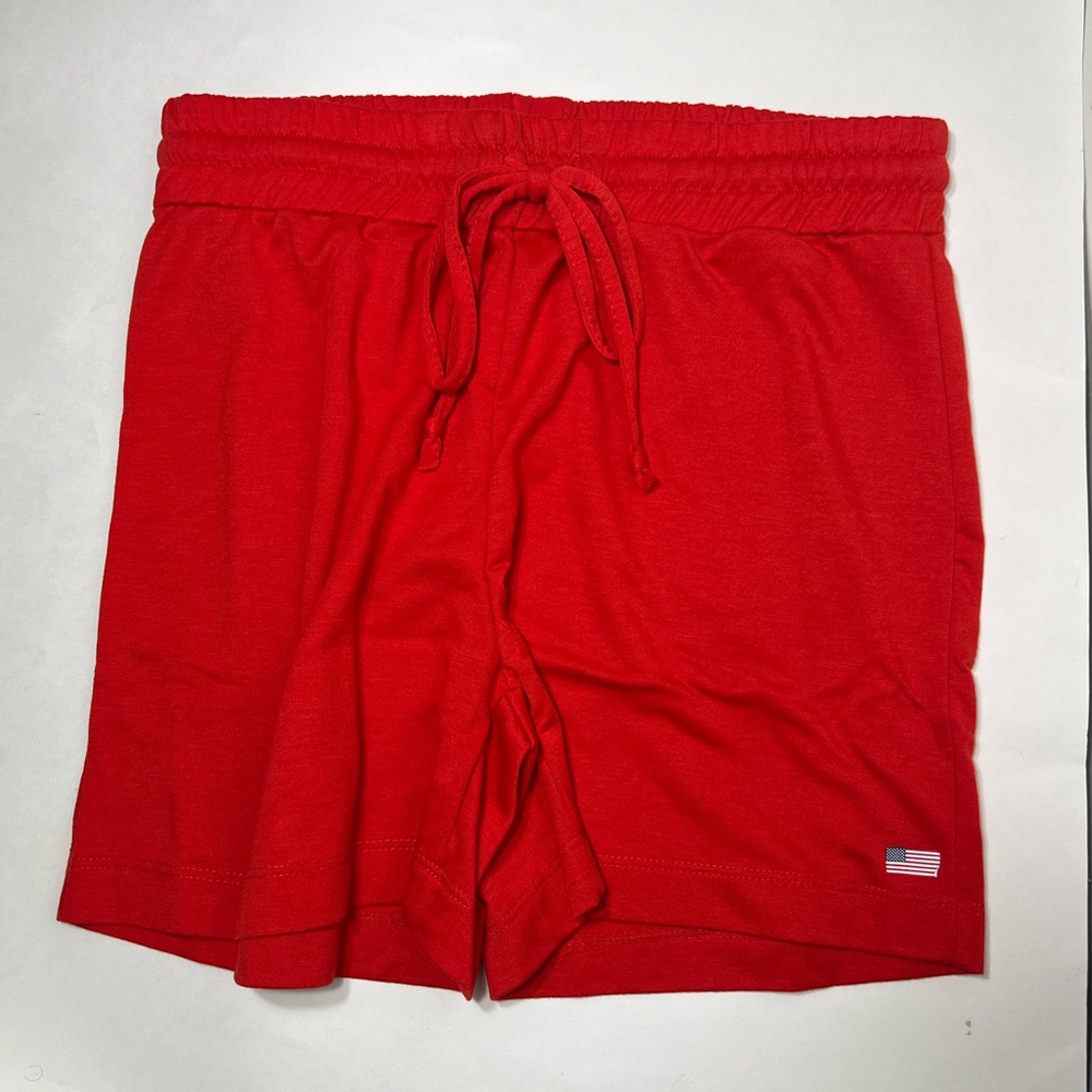 PSK collective Women’s running short, Moisture wicking, mid length, Red , XLarge